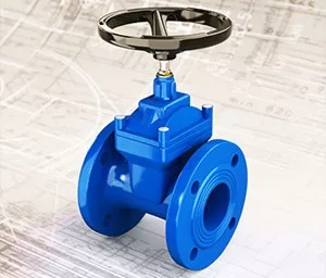 Задвижка с обрезиненным клином FAF 6000 Ду300 Ру16 чугунная фланцевая