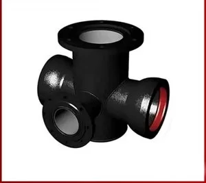 Тройник с пожарной подставкой раструб-фланцевый ППТРФ 150x150 ГОСТ 5525-88