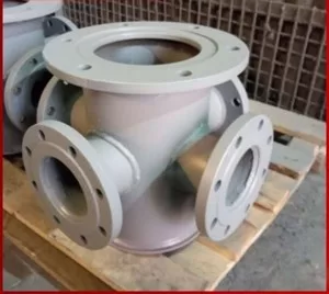 Крест с пожарной подставкой фланцевый ППКФ 100х300 ГОСТ 5525-88