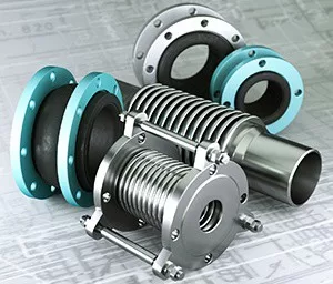 Компенсатор резиновый Yuanda Ду500 Ру16 NBR фланцевый антивибрационный