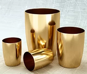 Тигель высокий золотой № 104-3