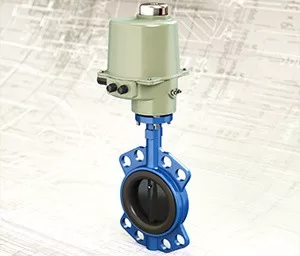Затвор дисковый поворотный Kvant Ду40 Ру16 EPDM стальной диск и корпус с электроприводом 380В