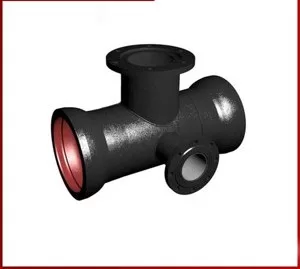 Пожарная подставка крест раструб-фланцевый ППКРФ 300x300 ГОСТ 5525-88